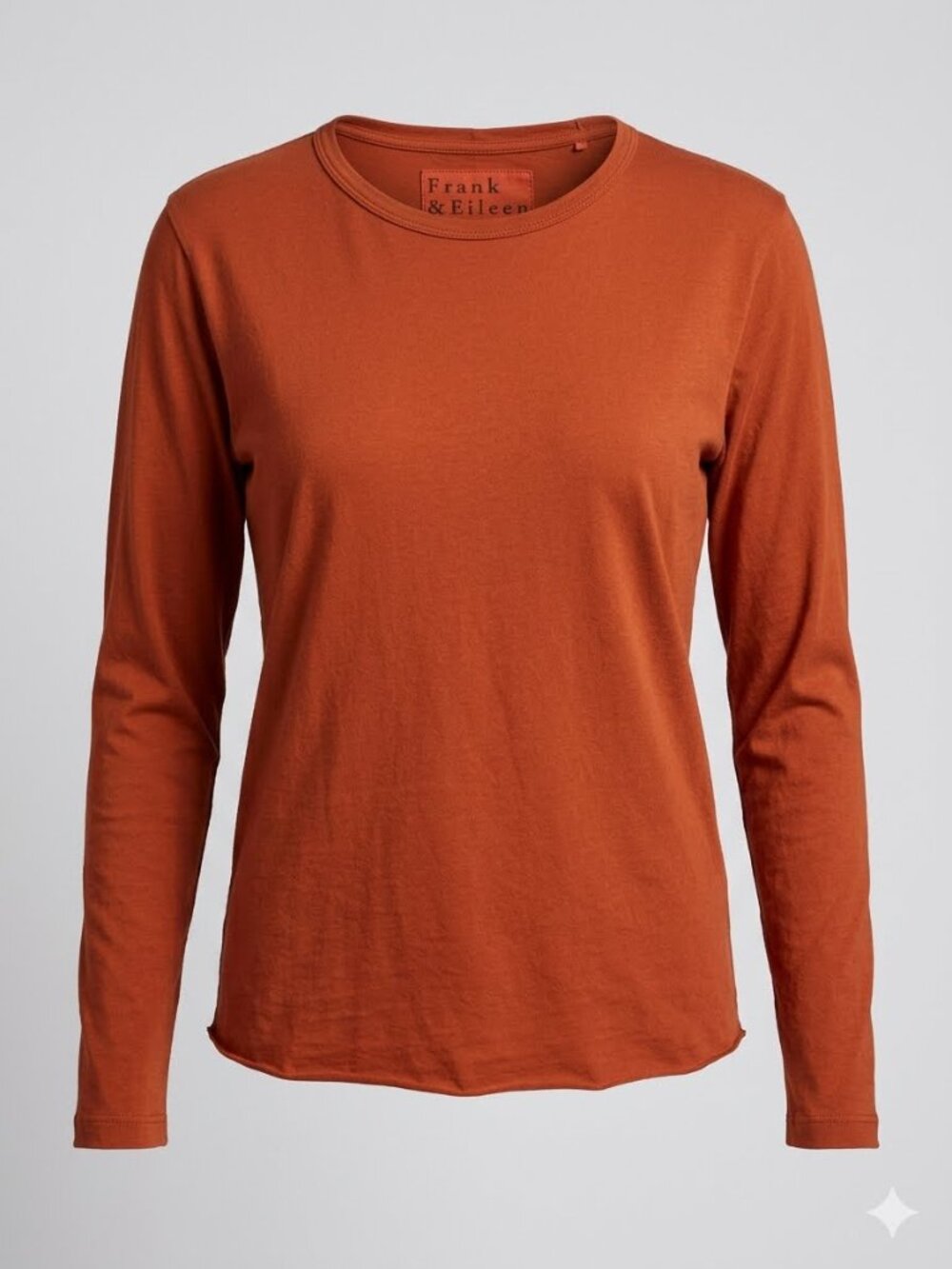 Frank and Eileen  Luxe Rust Long Sleeve  Casual Everyday Top 3516